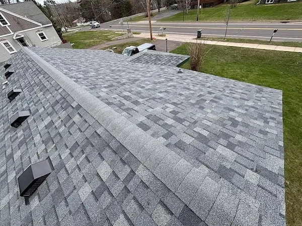 residential roof replacement in Duluth area from above